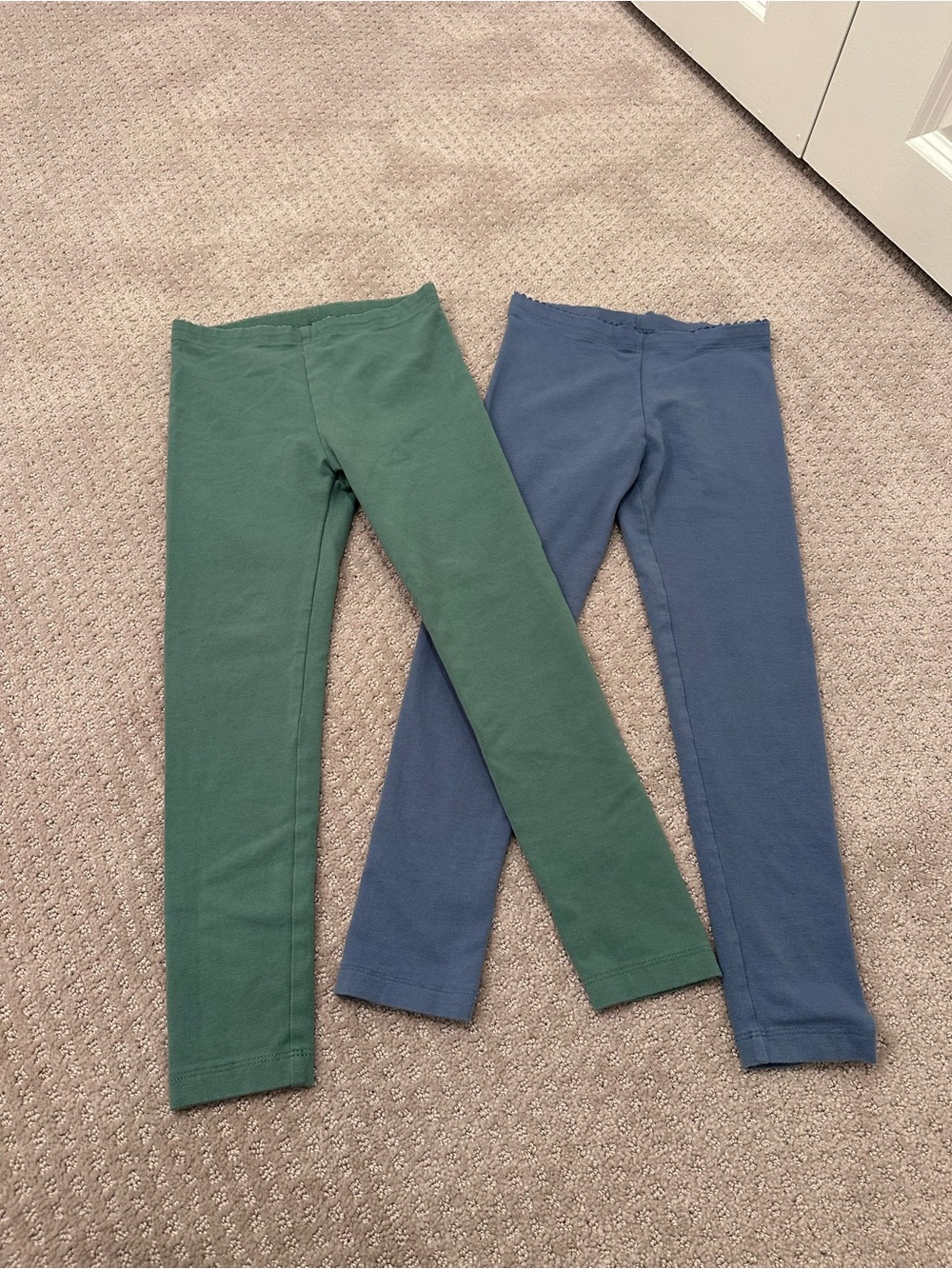 Tea Collection Leggings, Pineneedle green & Indigo Blue, Set of 2, size 6